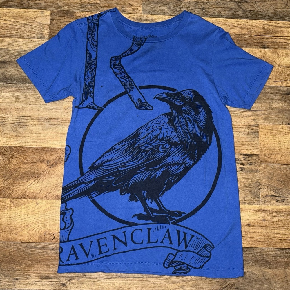 Ravenclaw Harry Potter All Over Print Graphic Blue T Shirt Sz Small‎